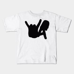 LA Rocks Silhouette, Black Kids T-Shirt